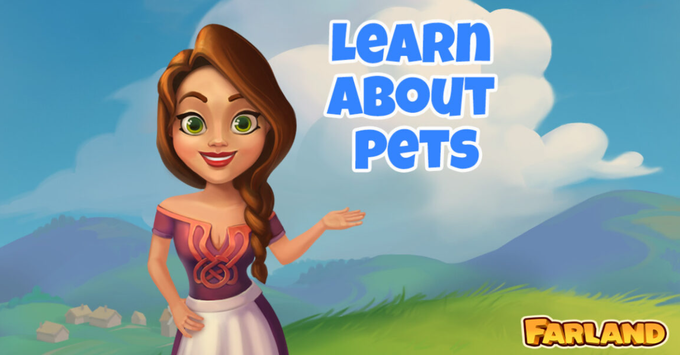 Farland: Farm Village - Take your pet on a walk