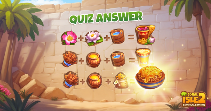 Coral Isle 2: Hisroires tropicales - Réponse au quiz