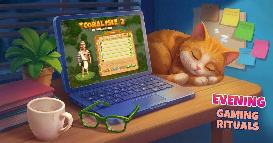 Coral Isle 2: Tropische Geschichten - Abendliche Gaming-Rituale