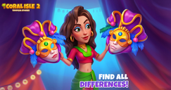 Coral Isle 2: Histórias tropicais - Encontre todas as diferenças!
