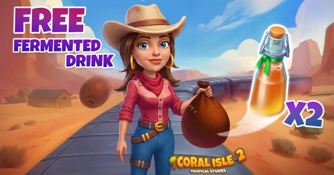 Coral Isle 2: Hisroires tropicales - Boisson fermentée gratuite