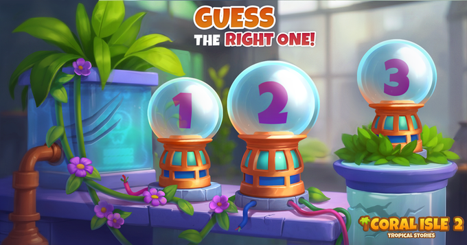 Coral Isle 2: Historias tropicales - ¡Adivina el correcto!