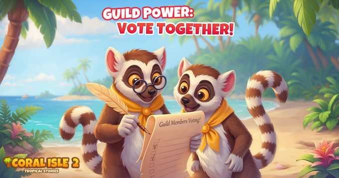 Coral Isle 2: Historias tropicales - Poder del gremio: ¡Votad juntos!