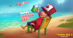 Coral Isle 2: Tropische verhalen - Gelukkige Canada Dag!