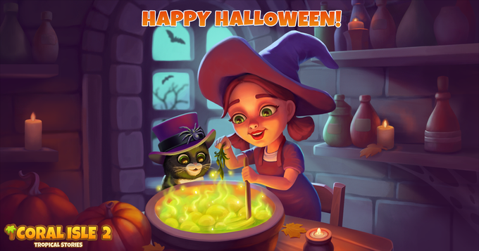 Coral Isle 2: Tropical Stories - Happy Halloween!