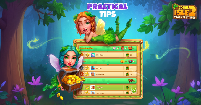 Coral Isle 2: Hisroires tropicales - Conseils pratiques