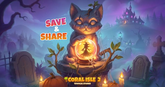 Coral Isle 2: Tropische verhalen - Opslaan & Delen
