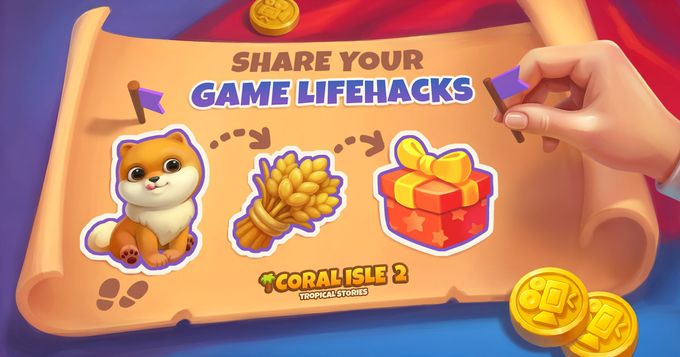 Coral Isle 2: Tropische verhalen - Deel je game-lifehacks