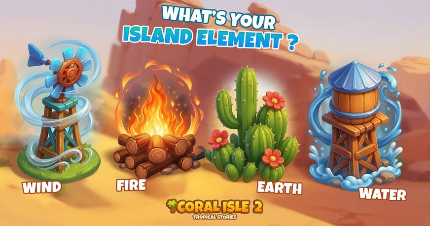 Coral Isle 2: Tropical Stories - What’s your Island Element?