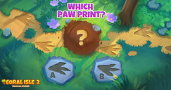 Coral Isle 2: Tropical Stories - Which paw print? 