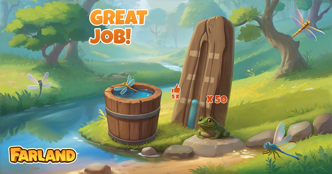Farland: Farm Village - Entrega de agua