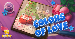 QSGames - The Colors of Love Bloom in 15 Puzzle