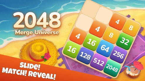 2048: Merge Universe - Przesuwajcie, Dopasowujcie, Odkrywajcie!