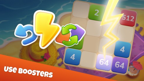 2048: Merge Universe - Użyjcie dopalaczy