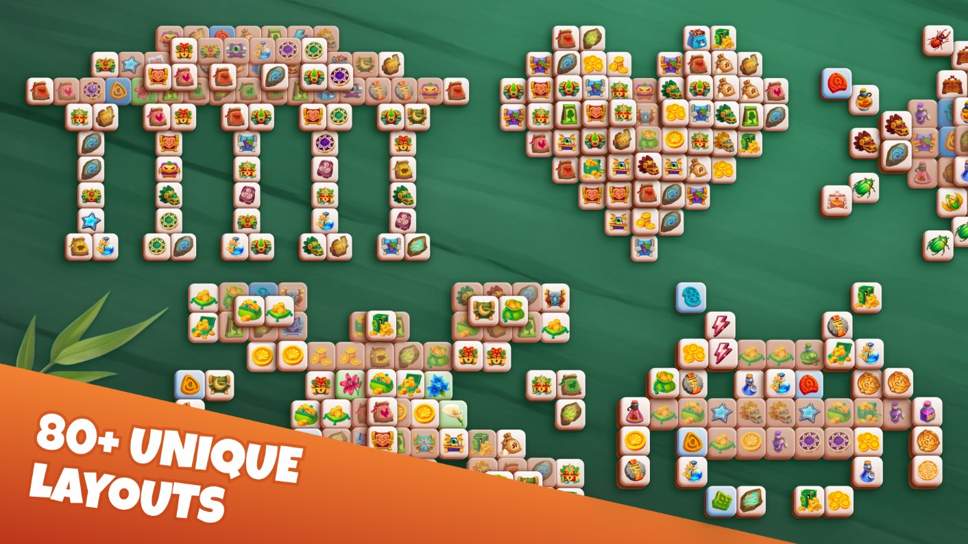 Mahjongg Solitaire: Match Tiles - 80+ unieke lay-outs