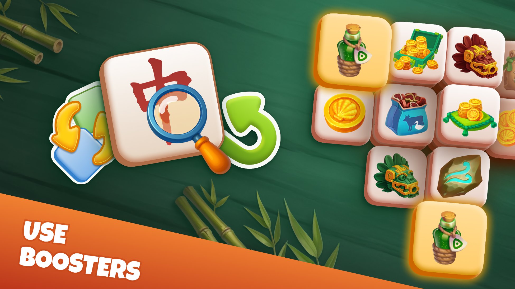 Mahjongg Solitaire: Match Tiles - Boosters gebruiken